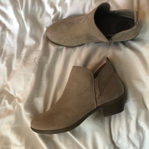 Tan Suade Booties- Brand New